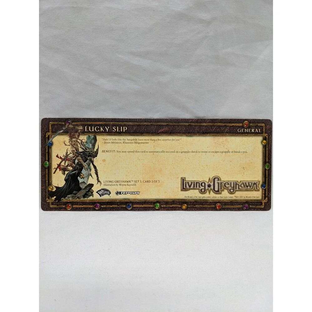 Lot Of (2) Dungeons And Dragons Campaign Cards Living Greyhawk Set 3 Cards 3-4